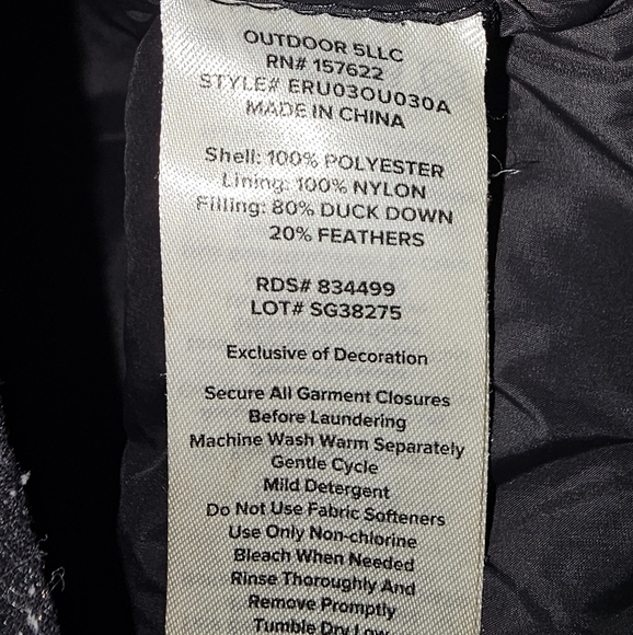 Girls Eddie Bauer Sparkle Black Puffer Jacket with Hood Size XL 16 - Picture 10 of 12